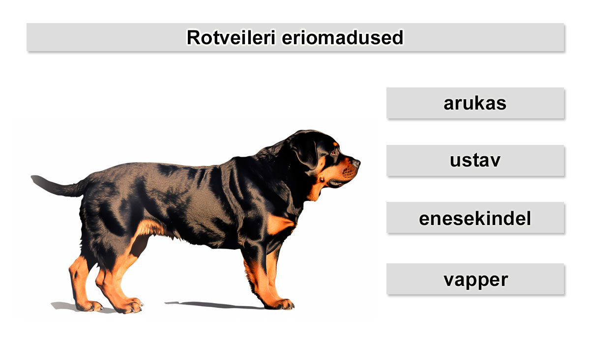rotveileri eriomadused